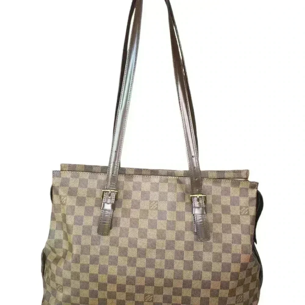Louis Vuitton vintage Damier Chelsea Shoulder Tote Bag.